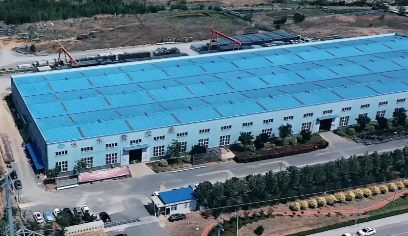 Qingdao Develop Group manufacturing facility — automated guardrail and solar mounting production line. BRI-export qualified supplier for Kazakhstan, Uzbekistan, Kyrgyzstan corridor projects.